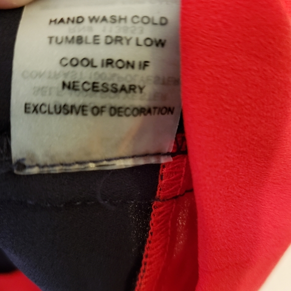 41 Hawthorn Red And Blue Color Block Sleeveless Blouse Size S - Picture 6 of 7